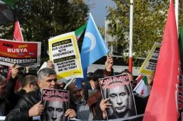 İstanbul ve Ankara’da Rusya ile Esed protesto edildi