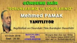 Mehmet Pamak ile ‘Hasbihal ve Gündeme Dair’