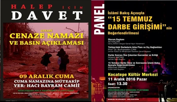 Müslümanlar ile dayanışma platformundan davet