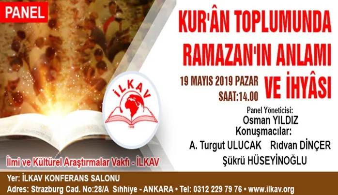İlkav’da ‘Ramazanın anlamı ve ihyası’ konuşulacak