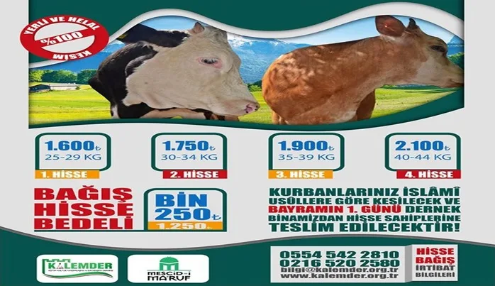 Kalem-Der ve Mescid-i Maruf’dan ortak kurban organizasyonu