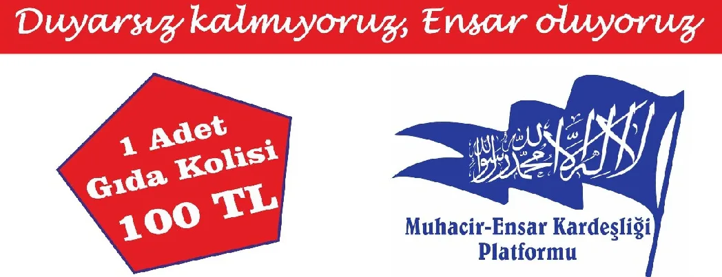 Muhacir-Ensar Kardeşliği Platformu’ndan, İdlib için Gıda Kumanyası kampanyası