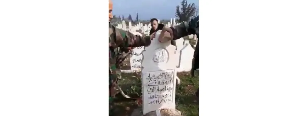Mezarlıklara ve ölülere bile tahammülleri yok (VİDEO-HABER)
