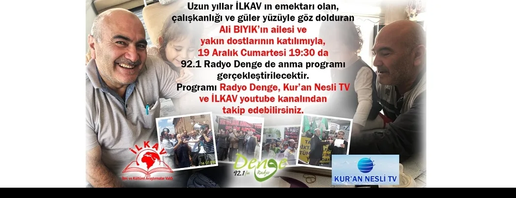 Ali Bıyık ağabeyi anma programı bu akşam 19.30'da