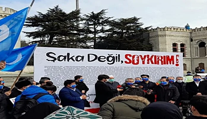 İstanbul’da Doğu Türkistan için “Şaka Değil Soykırım” eylemi yapıldı