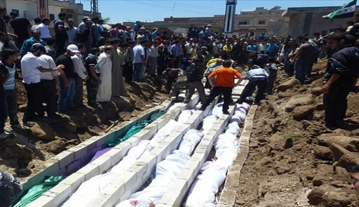 SMDK, rejimin Humus’ta 5 bin 210 sivil katlettiğini ispatlayan belgeleri paylaştı