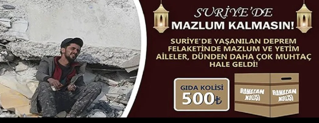 Suriye’deki mazlum kardeşlerimiz için yardım kampanyası