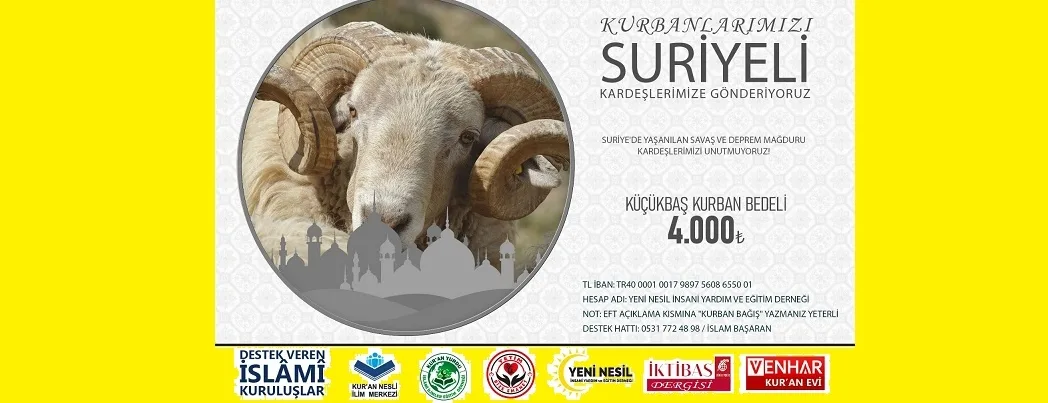 Kurbanlarımızı Suriyeli kardeşlerimizle paylaşıyoruz