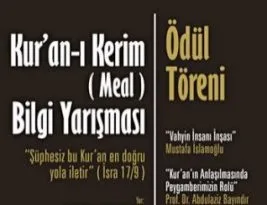 Kur’an Meali Yarışması ödül töreni yapıldı