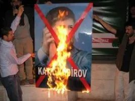 İşgal kuklası Kadirov’a protesto