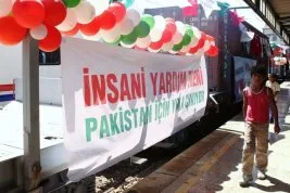 Pakistan’a yardım treni yola çıktı