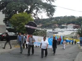 61. yıldönümünde Doğu Türkistan’daki Çin işgaline protesto