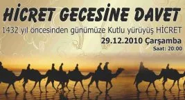 Hicret’i anma gecesine dâvet