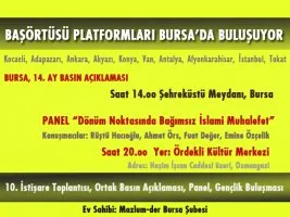 Başörtüsü Platformları Bursa’da buluşuyor