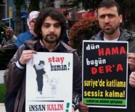 Suriye’deki katliam Sakarya’da protesto edildi
