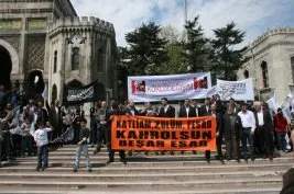 Baas diktatörlüğü Beyazıt’ta protesto edildi