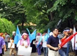 İstanbul’daki Uygurlardan Çin’e protesto