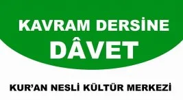 Kavram Dersi Perşembe günü yapılacak