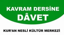 Kavram Dersi bugün yapılacak