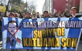 Humus katliamı İstanbul’da protesto edildi