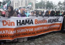 Beyazıt’ta, Baas zulmüne lanet yağdı