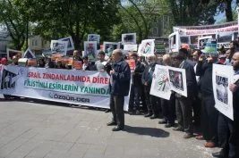 İstanbul’da, Filistinli tutsaklarla dayanışma eylemi