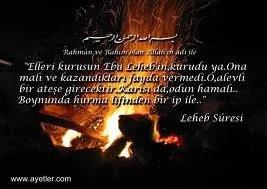Tebbet suresi’nin bize öğrettikleri