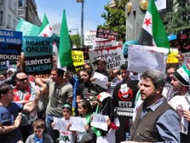 El-Hula katliamı İstanbul Teşvikiye’de protesto edildi
