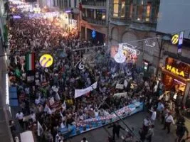 Taksim’de özgür Kudüs ve Suriye için yürüyüş yapıldı