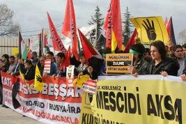 İstanbul’da Mısır, Suriye ve Kudüs eylemi