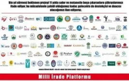 “Milli İrade Platformu”nu destekleyen kuruluşlara tepki