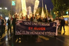 Konya’da Kudüs yürüyüşü gerçekleştirildi