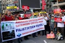 “Emperyalizmin gayrimeşru çocuğu, Filistin’den defol”