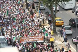 Siyonist işgalcinin katliamları Fatih’te protesto edildi
