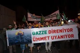 Ümraniye’de Gazze’ye destek yürüyüşü
