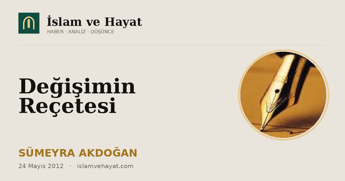 Değişimin Reçetesi