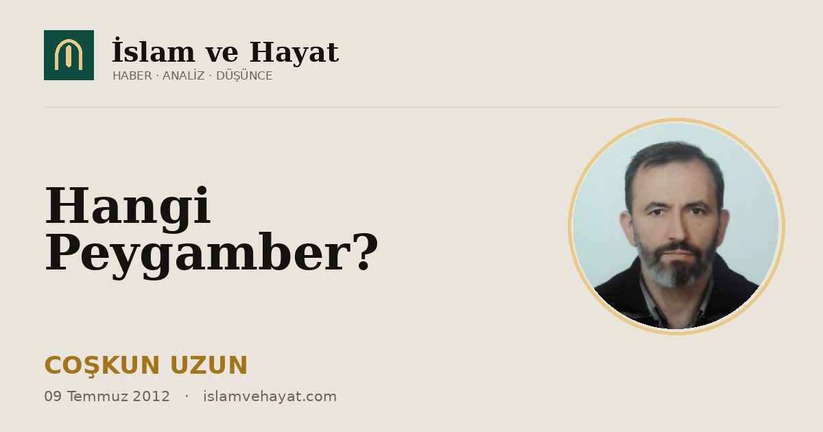 Hangi Peygamber?