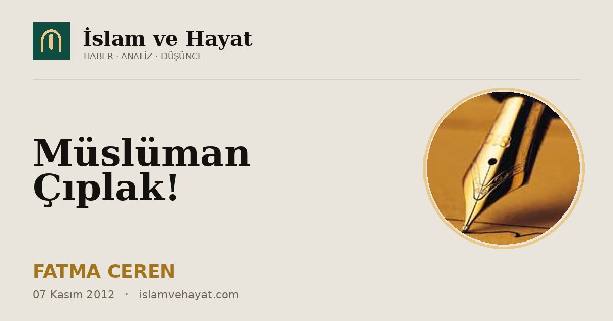 Müslüman Çıplak!
