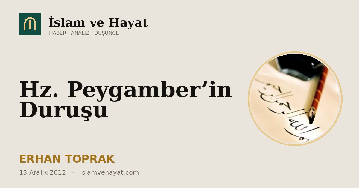 Hz. Peygamber’in Duruşu