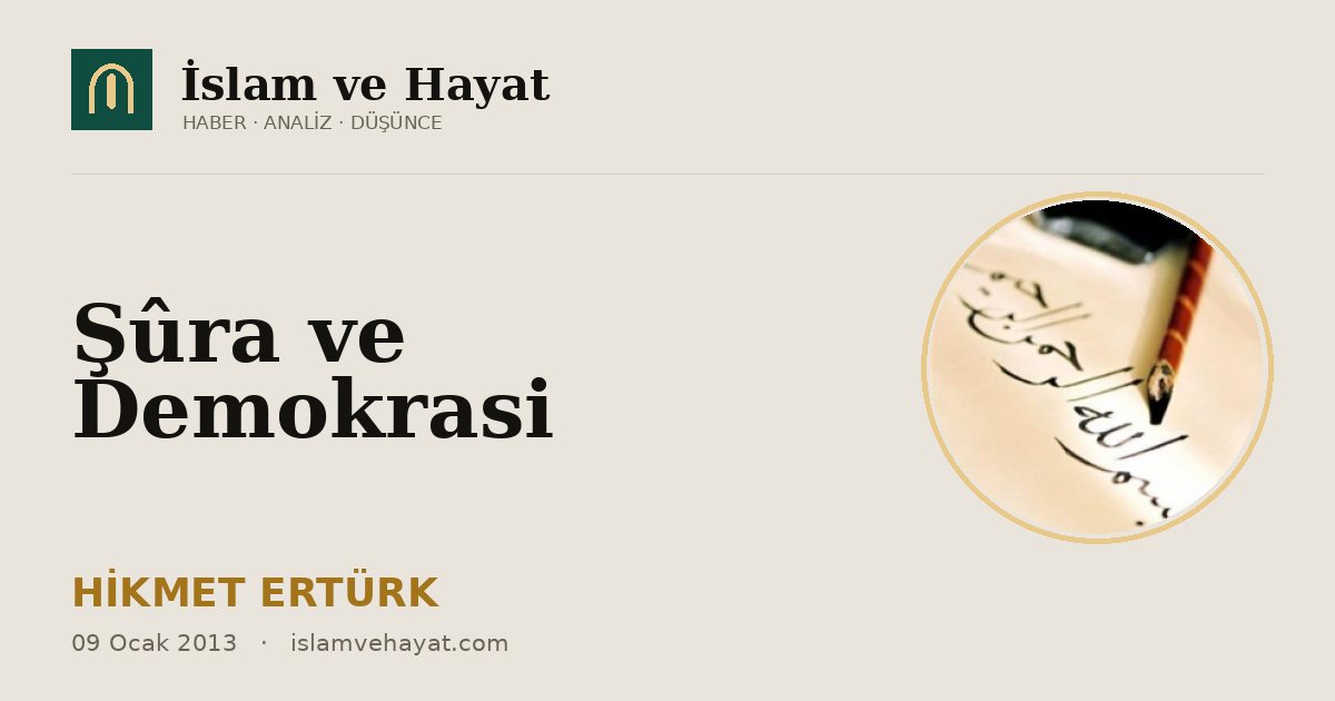 Şûra ve Demokrasi
