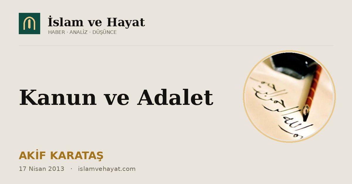 Kanun ve Adalet