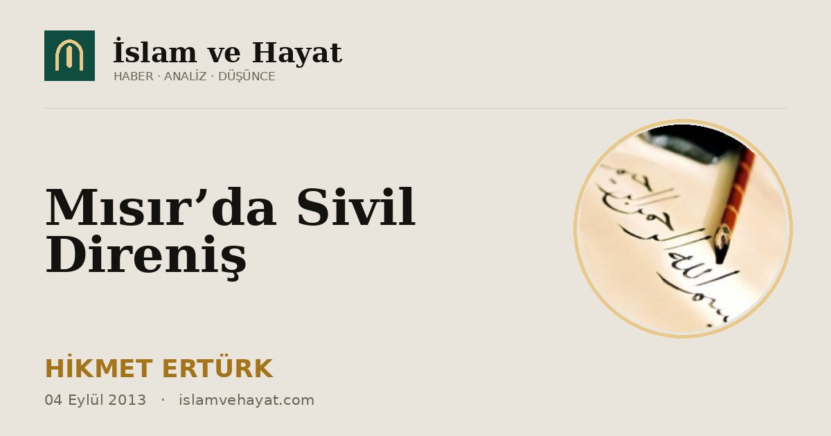 Mısır’da Sivil Direniş