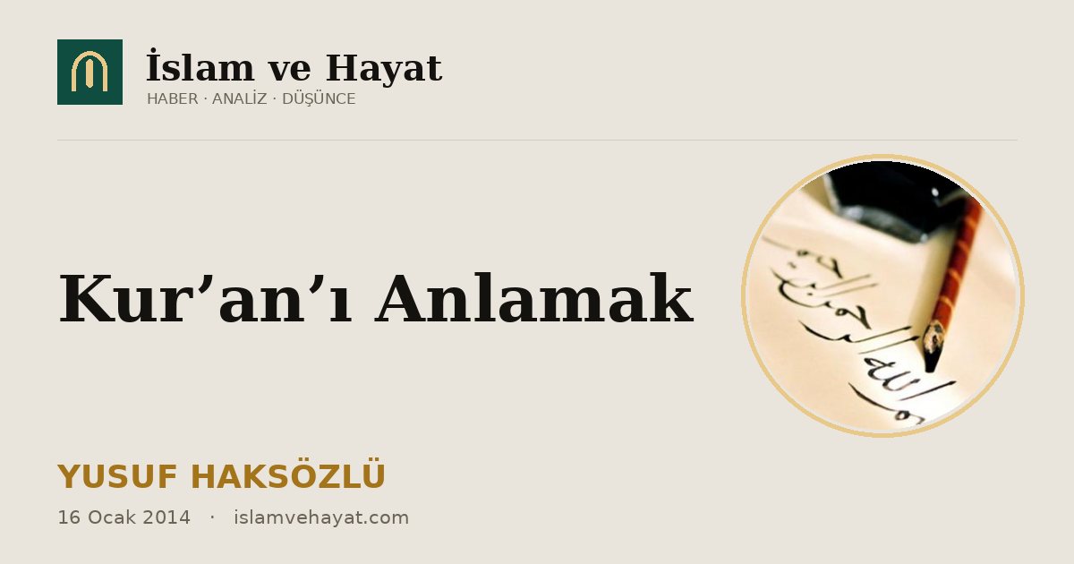 Kur’an’ı Anlamak