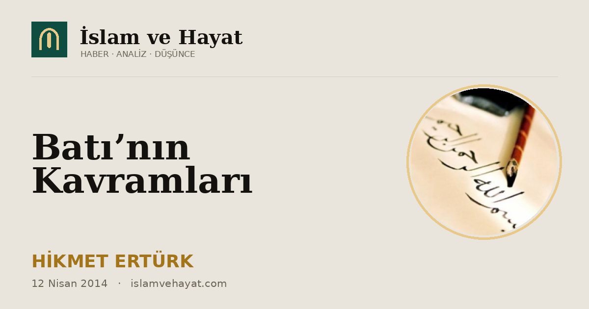 Batı’nın Kavramları