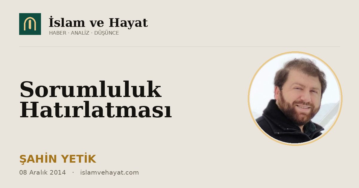 Sorumluluk Hatırlatması