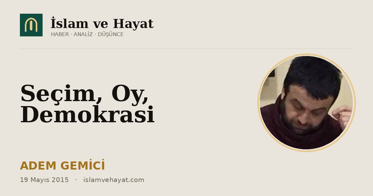 Seçim, Oy, Demokrasi