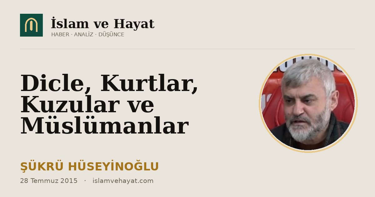 Dicle, Kurtlar, Kuzular ve Müslümanlar