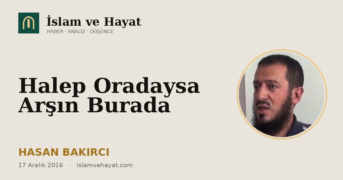 Halep Oradaysa Arşın Burada