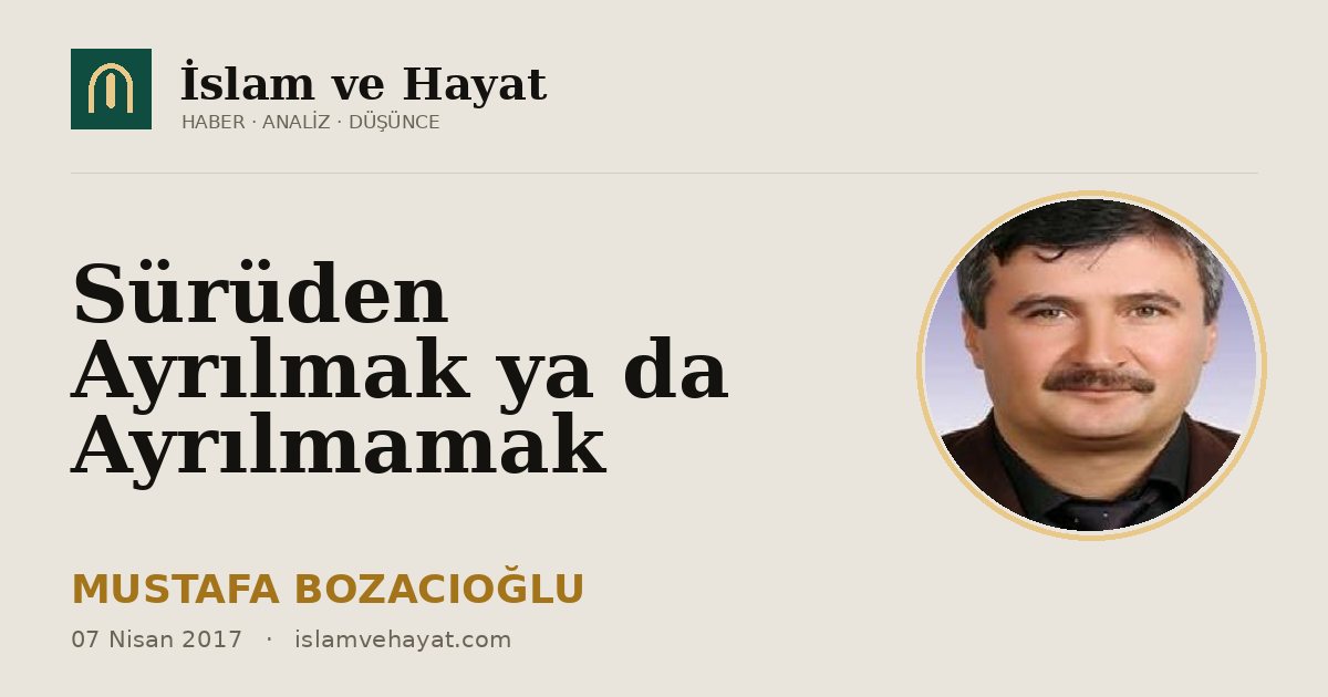 Sürüden Ayrılmak ya da Ayrılmamak