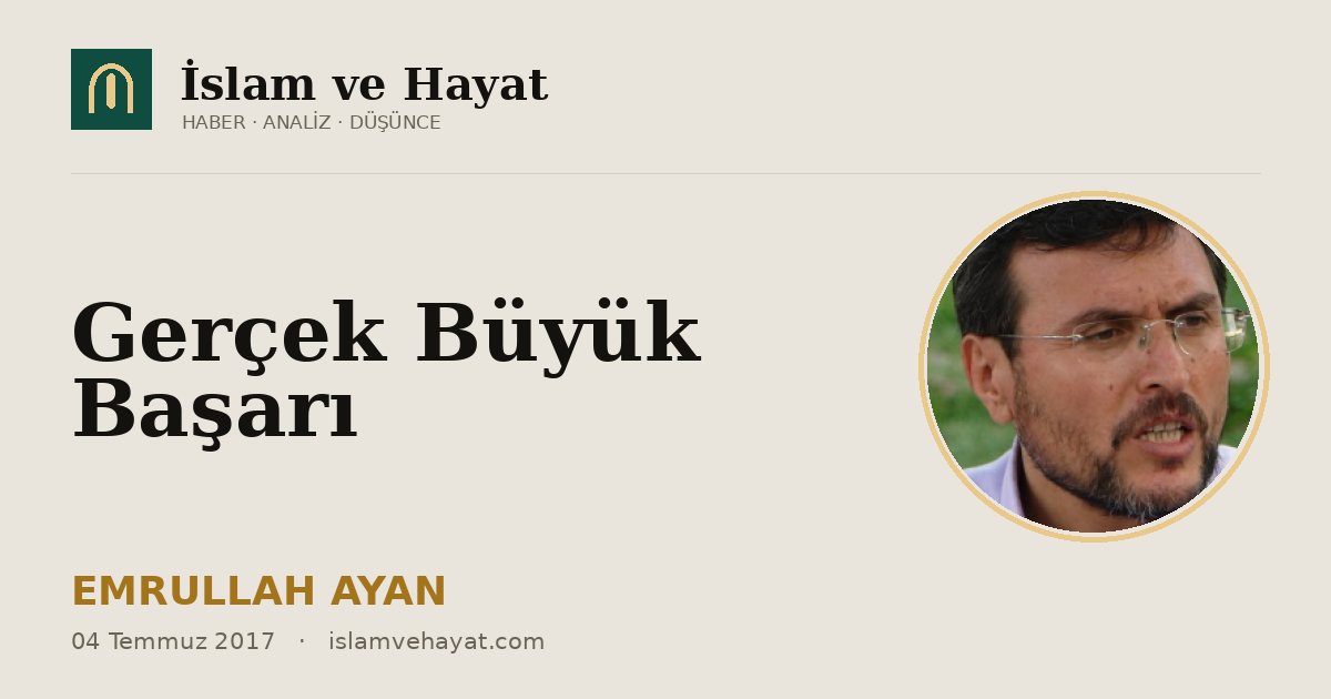Gerçek Büyük Başarı